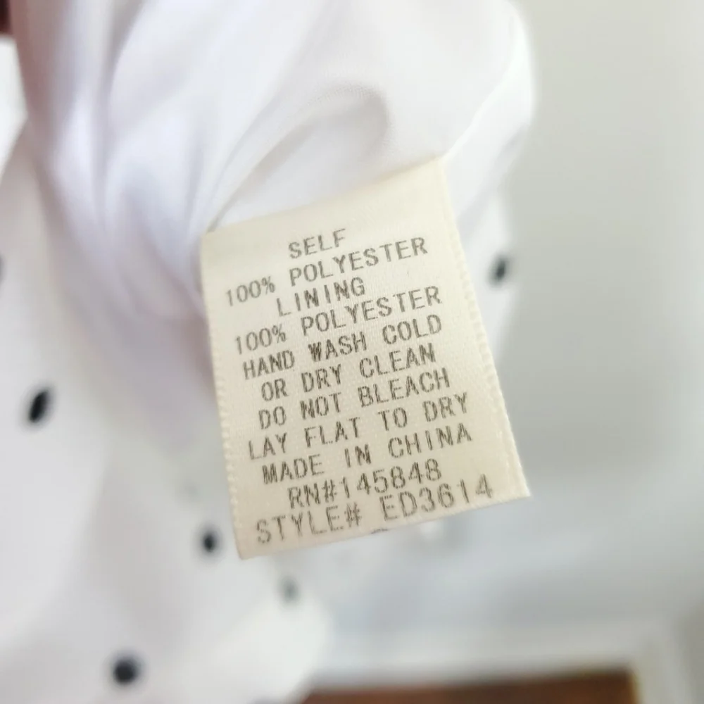 Everly Polka Dot Midrift Midi dress with tie front Size small EUC Cottage - Picture 7 of 10